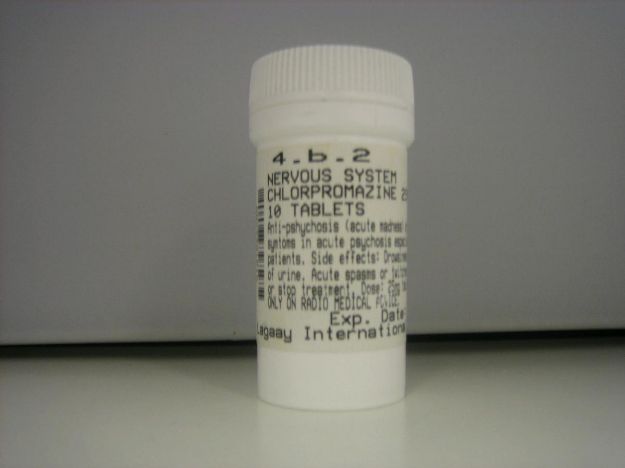 Chlorpromazine 25mg - 10 tablets